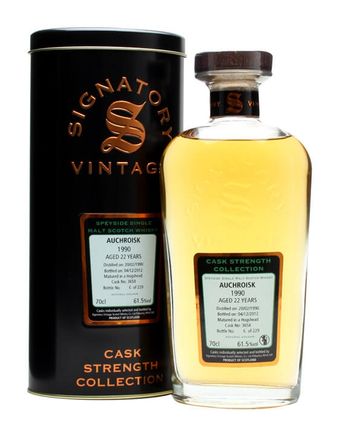 Auchroisk 1990 22 年 Cask #3658 Signatory Cask Strength Collection