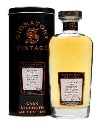 Blair Athol 1989 22 年 Cask #2938 Signatory Cask Strength Collection