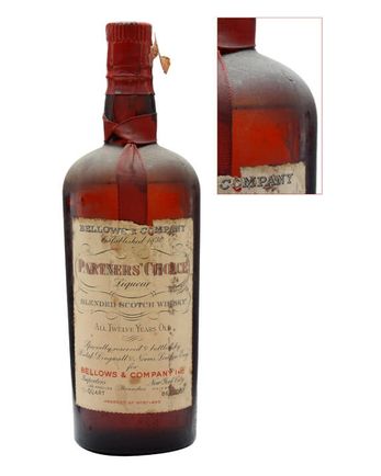 Bellow's Partners Choice 12 年 Bottled 1930s
