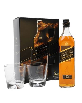 Johnnie Walker Black Label 12 年 2 Glass Pack