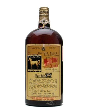 White Horse HM King Spring Cap Bottled 1930's