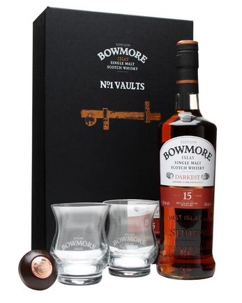 Bowmore 15 年 Darkest 2 Glass & Stopper Set