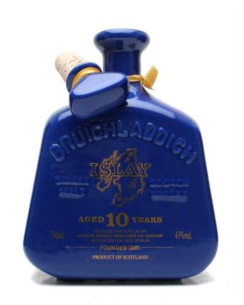 Bruichladdich 10 年 Bottled 1980's Blue Ceramic Decanter