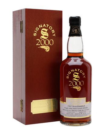 Bruichladdich 1967 32 年 Sherry Cask #968 Signatory Wooden Box