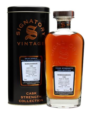Bunnahabhain 1980 31 年 Cask #604 Signatory Cask Strength Collection