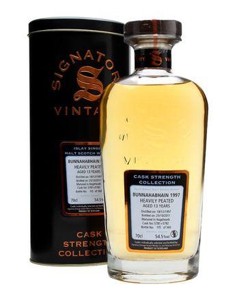 Bunnahabhain 1997 13 年 Casks #5781 2 Peated Signatory Cask Strength Collection