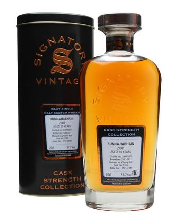 Bunnahabhan 2001 10 年 Signatory Cask Strength Collection