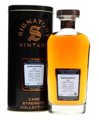 Bunnahabhain 2001 10 年 Sherry Butt #1768 Signatory Cask Strength Collection