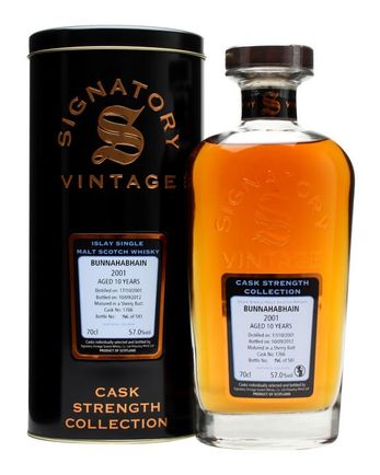 Bunnahabhain 2001 10 年 Sherry Butt #1766 Signatory Cask Strength Collection
