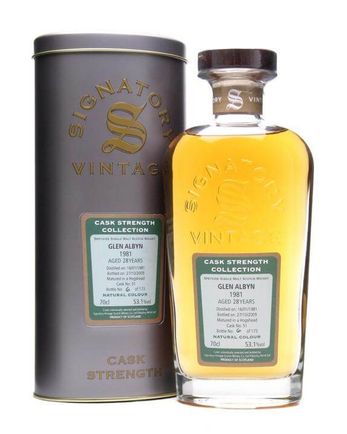 Glen Albyn 1981 28 年 Signatory Cask Strength Collection