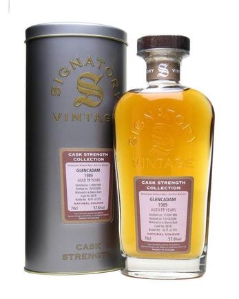 Glencadam 1989 19 年 Sherry Cask #6018 Signatory Cask Strength Collection
