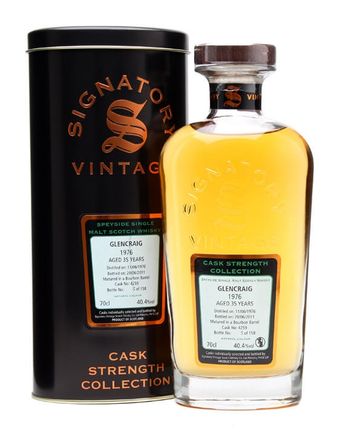 Glencraig 1976 35 年 Cask #4259 Signatory Cask Strength Collection