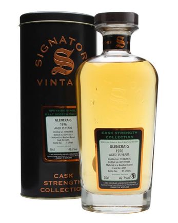 Glencraig 1976 35 年 Cask #4255 Signatory Cask Strength Collection