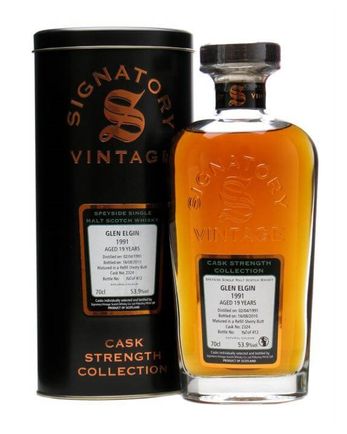 Glen Elgin 1991 19 年 Refill Sherry Butt #2324 Signatory