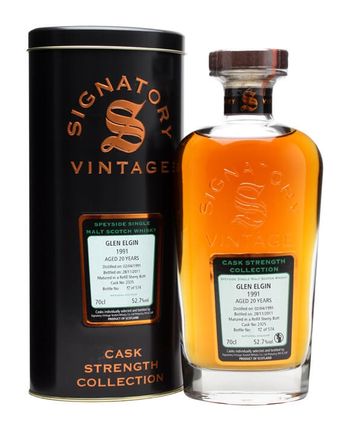 Glen Elgin 1991 20 年 Sherry Butt #2325 Signatory Cask Strength Collection