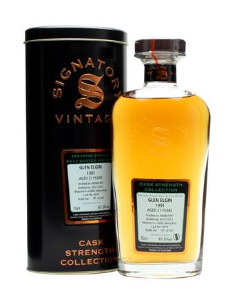 Glen Elgin 1991 21 年 Refill Sherry Butt #4078 Signatory Cask Strength Collection