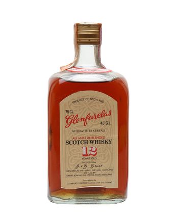 Glenfarclas 12 年 Yellow Label Rectangular Bottle OB