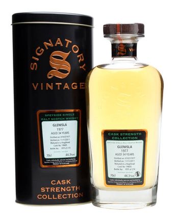 Glenisla 1977 34 年 Cask #19605 Signatory Cask Strength Collection