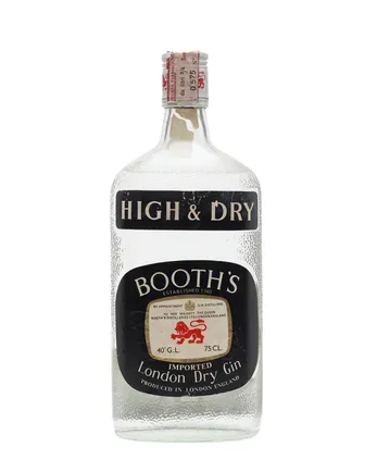 Booth's London Dry Gin Bottled 1970s