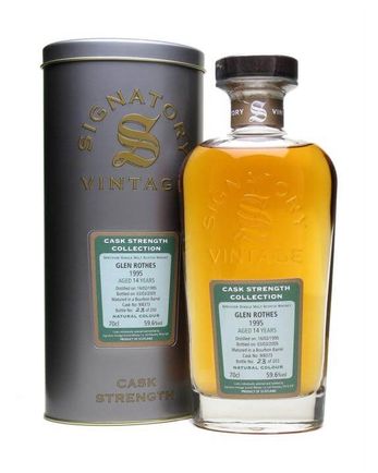 Glen Rothes 1995 14 年 Bourbon Cask Signatory Cask Strength Collection