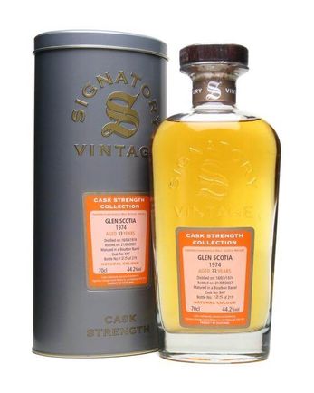 Glen Scotia 1974 33 年 Bourbon Cask #847 Signatory Cask Strength Collection