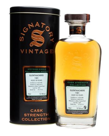 Glentauchers 1981 30 年 Cask #1055 Signatory Cask Strength Collection