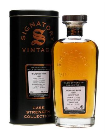 Highland Park 1990 19 年 Sherry Butt #15696 Signatory Cask Strength Collection