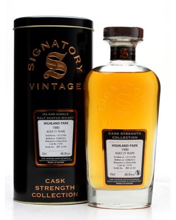 Highland Park 1990 21 年 Sherry Butt #15701 Signatory Cask Strength Collection
