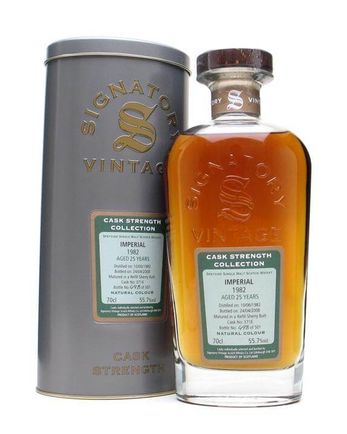 Imperial 1982 25 年 Sherry Cask 3716 Signatory Cask Strength Collection