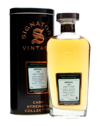Imperial 1995 17 年 Cask #50329 Signatory Cask Strength Collection