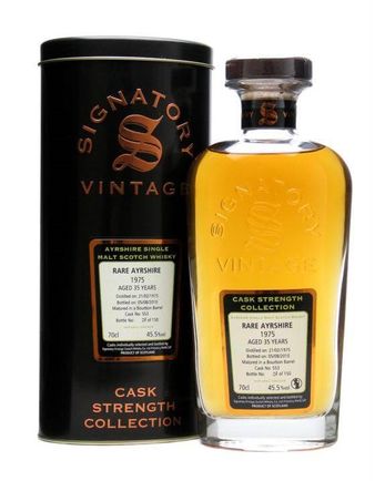 Rare Ayrshire Ladyburn 1975 36 年 Cask #563 Signatory Cask Strength Collection