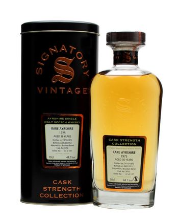 Rare Ayrshire Ladyburn 1975 36 年 Cask #3416 Signatory Cask Strength Collection