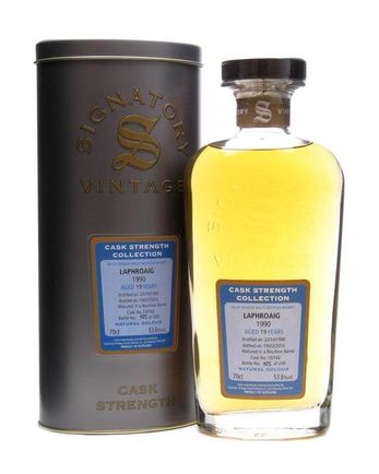 Laphroaig 1990 19 年 Cask 10 142 Signatory Cask Strength Collection