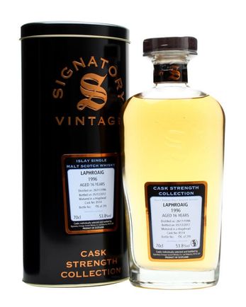 Laphroaig 1996 16 年 Cask #8514 Signatory Cask Strength Collection