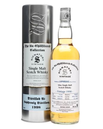 Laphroaig 1998 14 年 Casks #700165+6 Signatory Un-Chillfiltered Collection