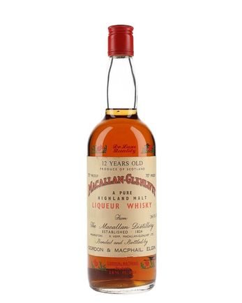 Macallan Glenlivet 12 年 Liqueur Whisky Bottled 1960s Gordon & Macphail