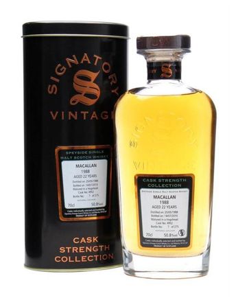 Macallan 1988 22 年 Cask #4952 Signatory Cask Strength Collection