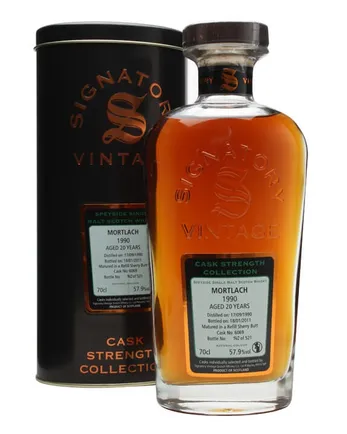 Mortlach 1990 20 年 Cask #6069 Signatory Cask Strength Collection