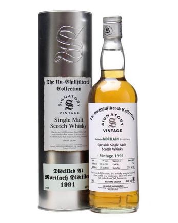 Mortlach 1991 19 年 Sherry Butt #7710 Signatory Un-Chillfiltered Collection