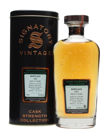 Mortlach 1991 21 年 Sherry Butt #12943 Signatory Cask Strength Collection