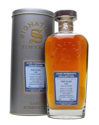 Port Ellen 1982 25 年 Sherry Cask Signatory Cask Strength Collection Bottled 2007