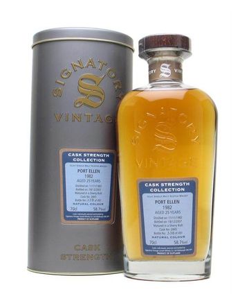 Port Ellen 1982 25 年 Sherry Cask Signatory Cask Strength Collection