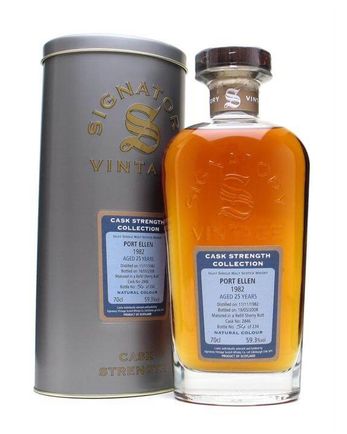 Port Ellen 1982 25 年 Sherry Cask Signatory Cask Strength Collection Bottled 2008
