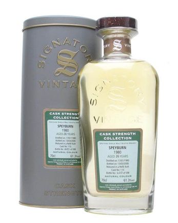 Speyburn 1980 26 年 Signatory Cask Strength Collection