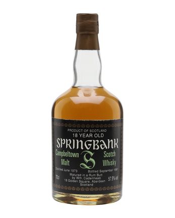 Springbank 1973 18 年 Rum Butt Cadenhead's