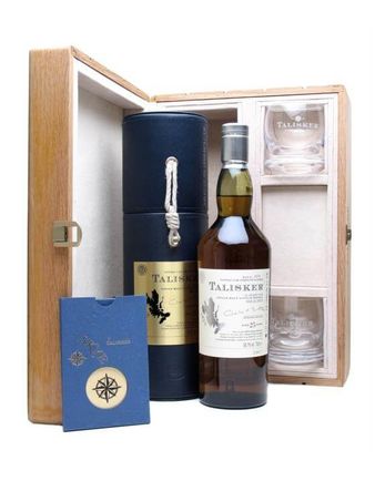 Talisker 25 年 Sea Chest Gift Pack 2 Glasses