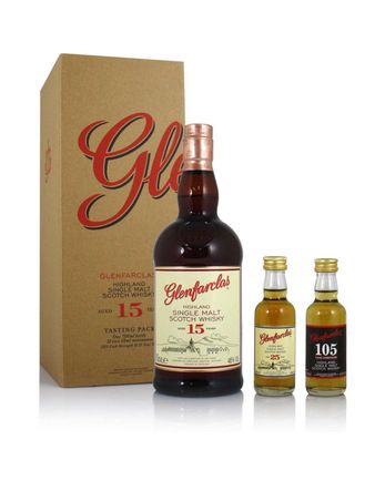 Glenfarclas 15 年 with 21 & 25 y/o miniatures